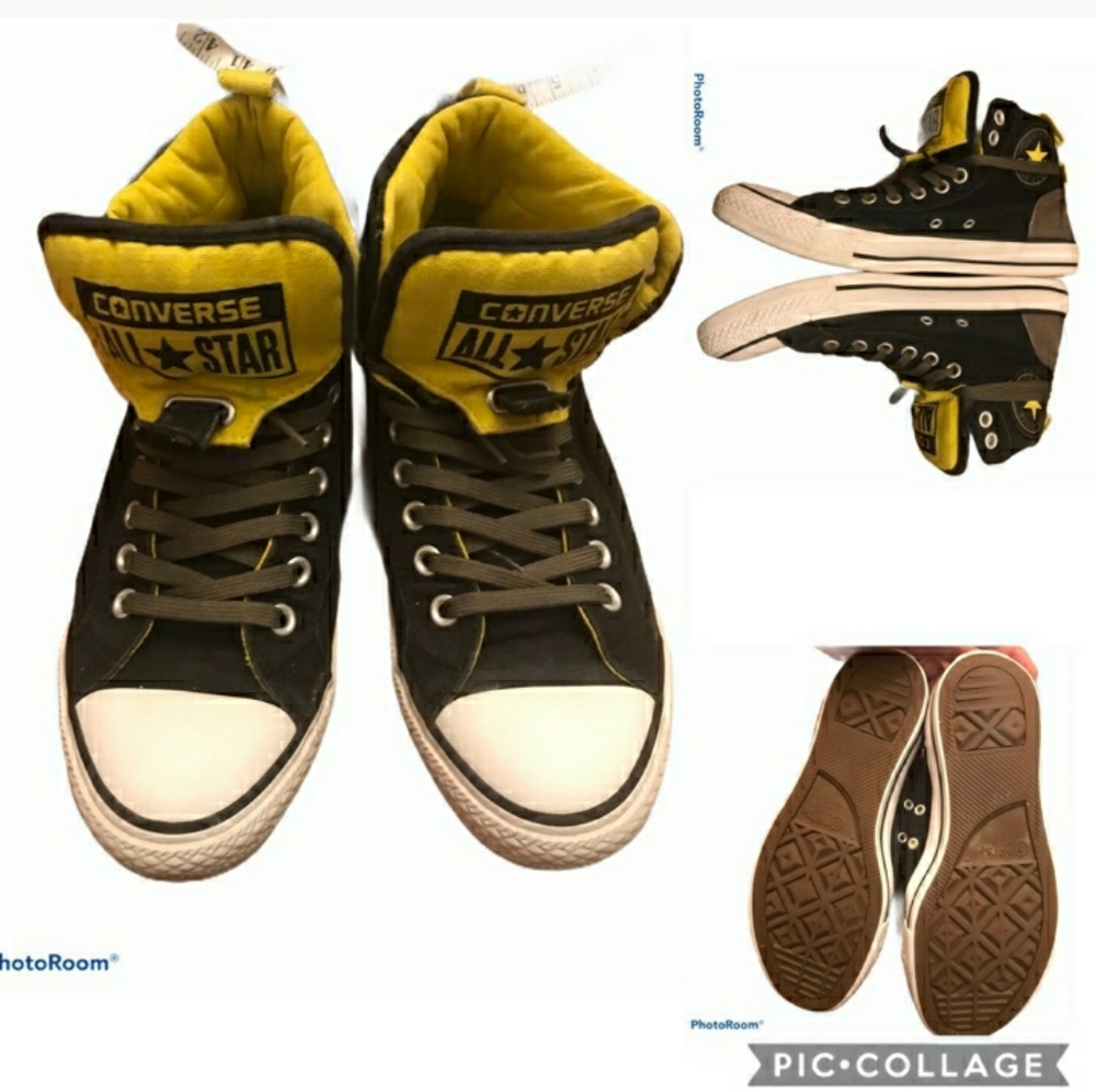 Converse lime green and black/gray